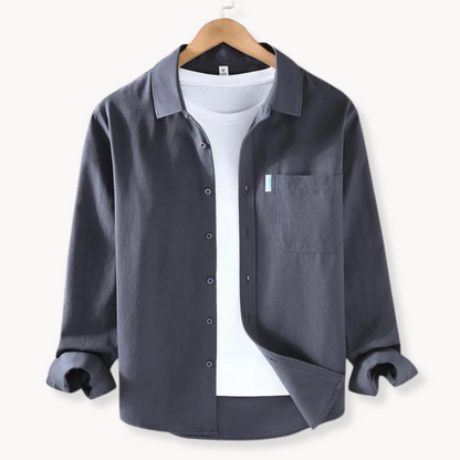 Herren Hemd Baumwolle Klassisch Freizeit Style