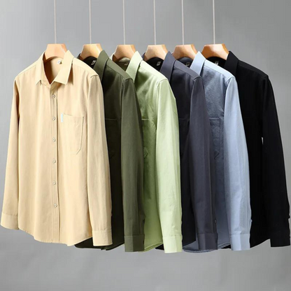 Herren Hemd Baumwolle Klassisch Freizeit Style