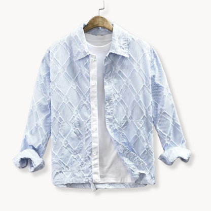 Herren Bluse Business Klassisch Blau Hochwertig - BerlinGlamour