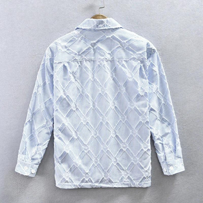 Herren Bluse Business Klassisch Blau Hochwertig