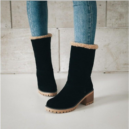 Damenstiefel Warm Gefüttert Winterstiefel Schneesicher