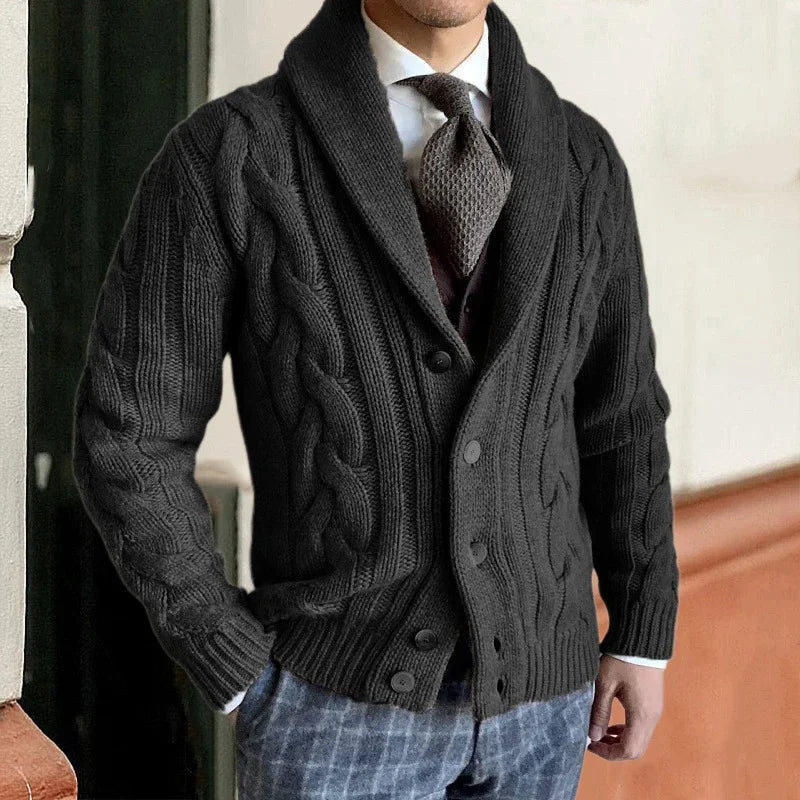 Herren-Kardigan Warm Flauschig Winter - BerlinGlamour