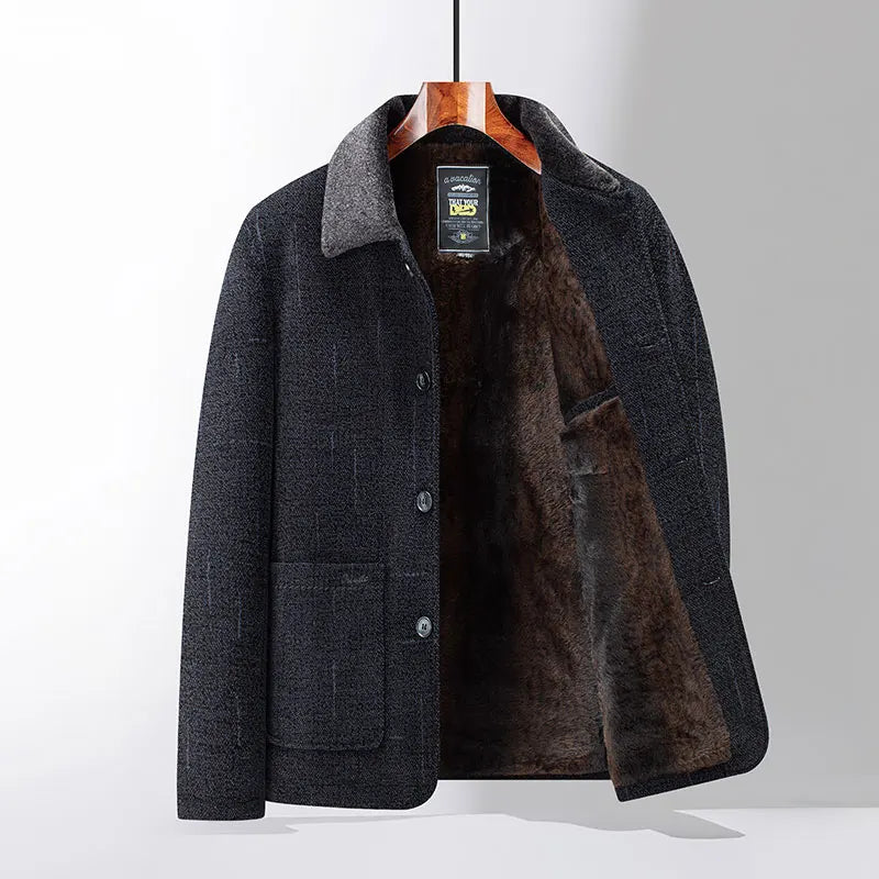 Herren Wollmantel Klassisch Elegant Warm