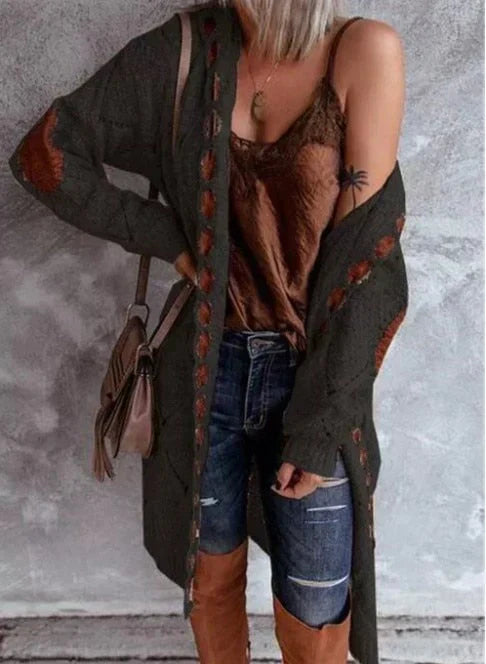 Elegante Langstrickcardigan Damen