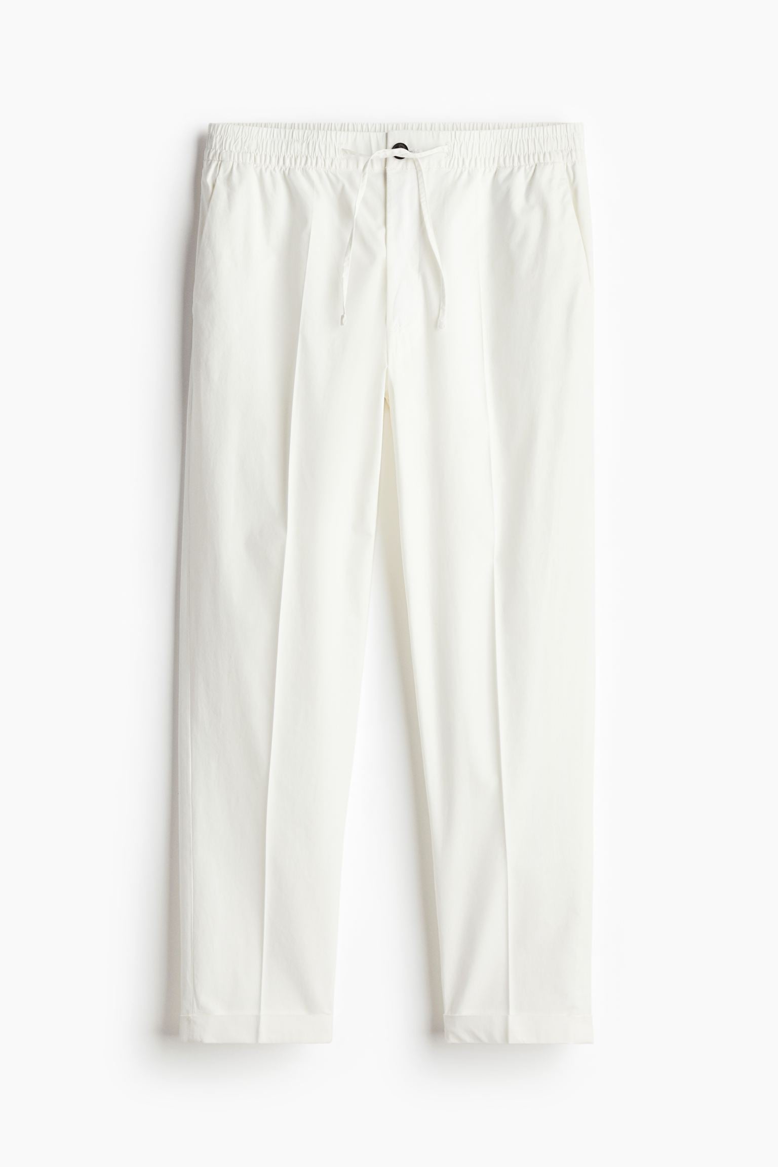 Herren Chino Hose Cremeweiß Kordelzug Slim Fit - BerlinGlamour