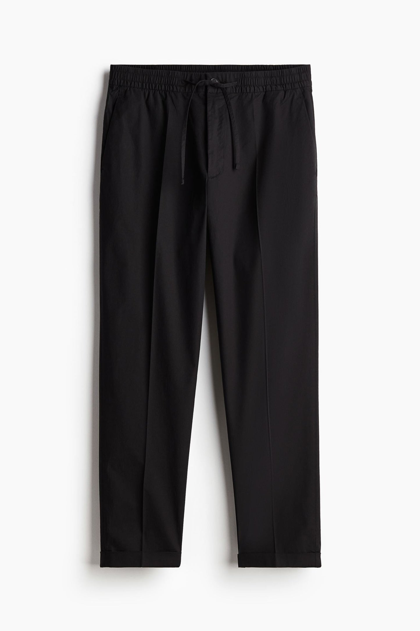 Herren-Chinohose Schwarz Kordelzug Slim Fit - BerlinGlamour