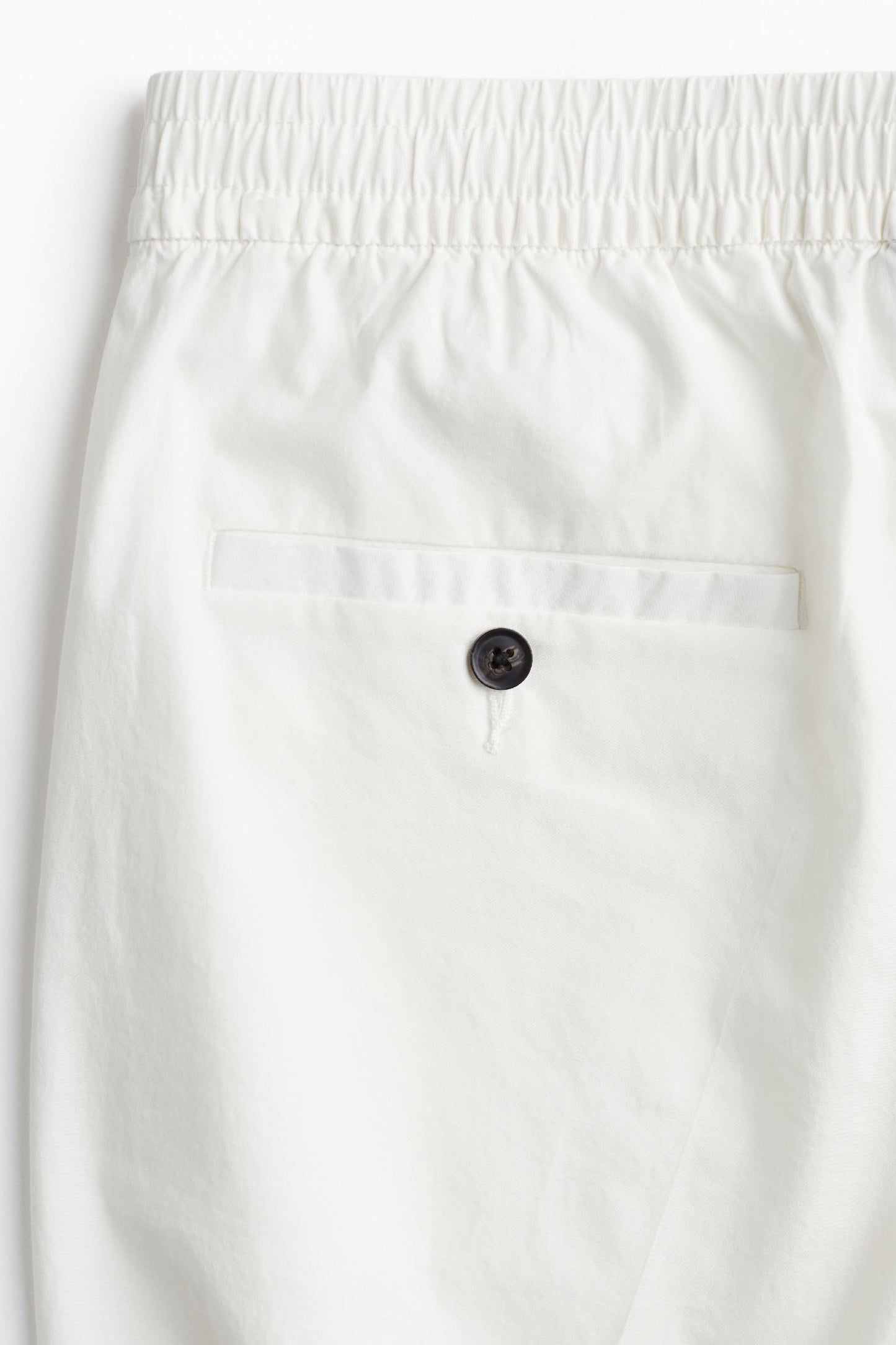 Herren Chino Hose Cremeweiß Kordelzug Slim Fit