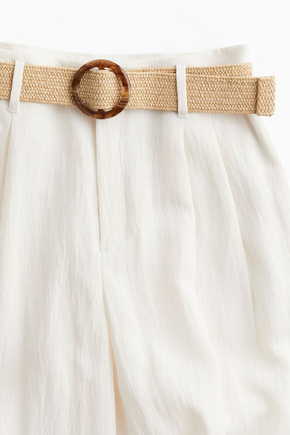 Damenhose Leinen mit Gürtel Bequem