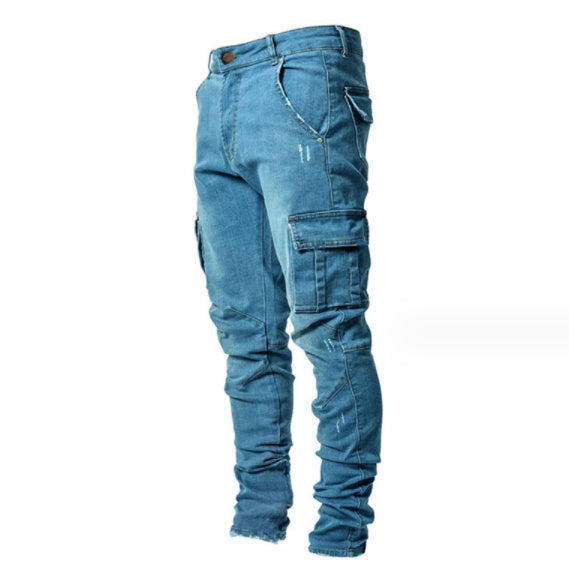 Herren Jeans Bequem Strapazierfähig Mit Seitentaschen