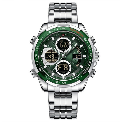 Herren Armbanduhr Edelstahl Marine Chrono