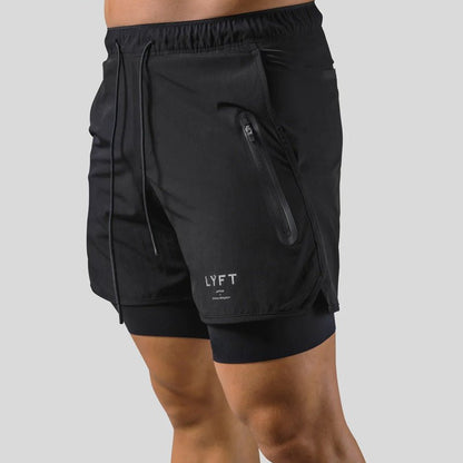 Herren Sportshorts 2-in-1 Lauf- und Trainingshose