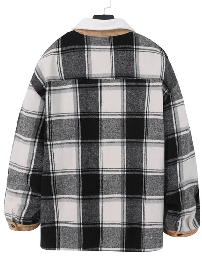 Herren Übergangsjacke Karo Lässig Modern