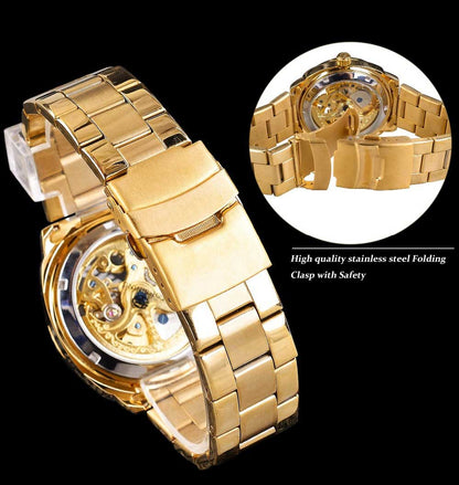 Herrenuhr Elegante Edelstahl Transparent