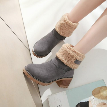 Damenstiefel Warm Gefüttert Winterstiefel Schneesicher