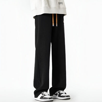 Baggy-Hose | Gerippt | Kordelzug | Jogginghose | Herrenhose-Chaps Herrenmode