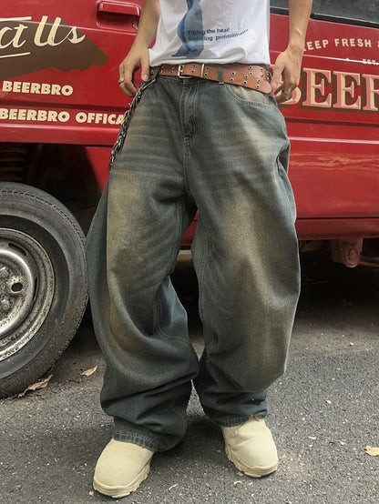 Männer Jeans Baggy Loose Fit Used Look - BerlinGlamour