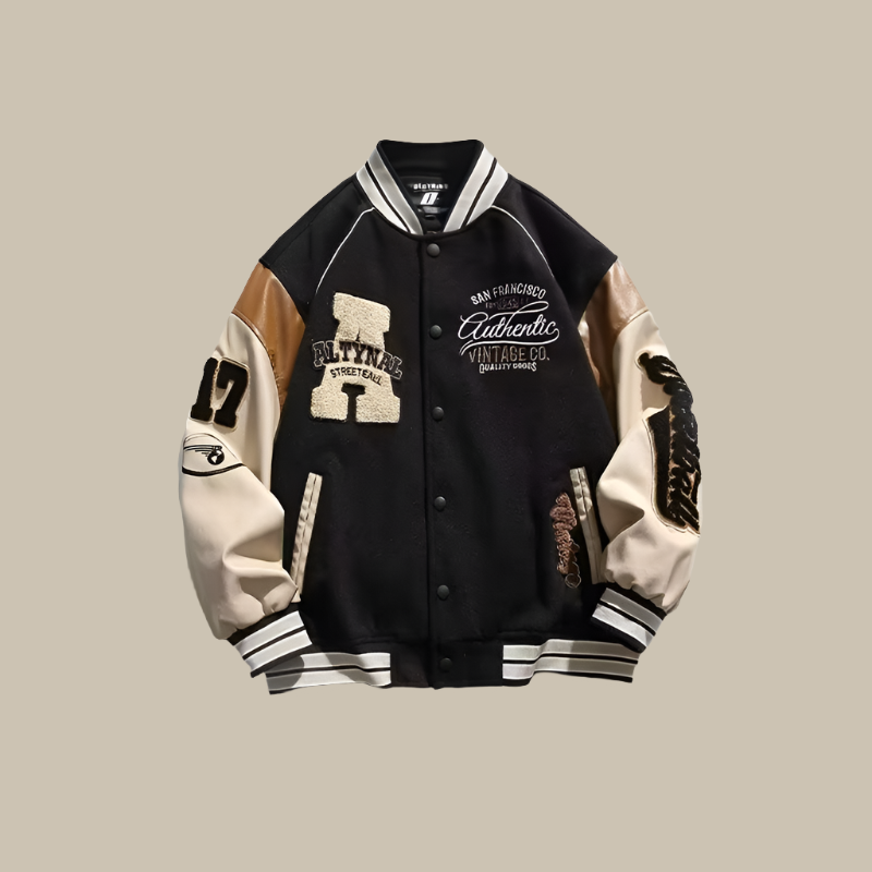 Herren Bomberjacke Oversized College Style - BerlinGlamour
