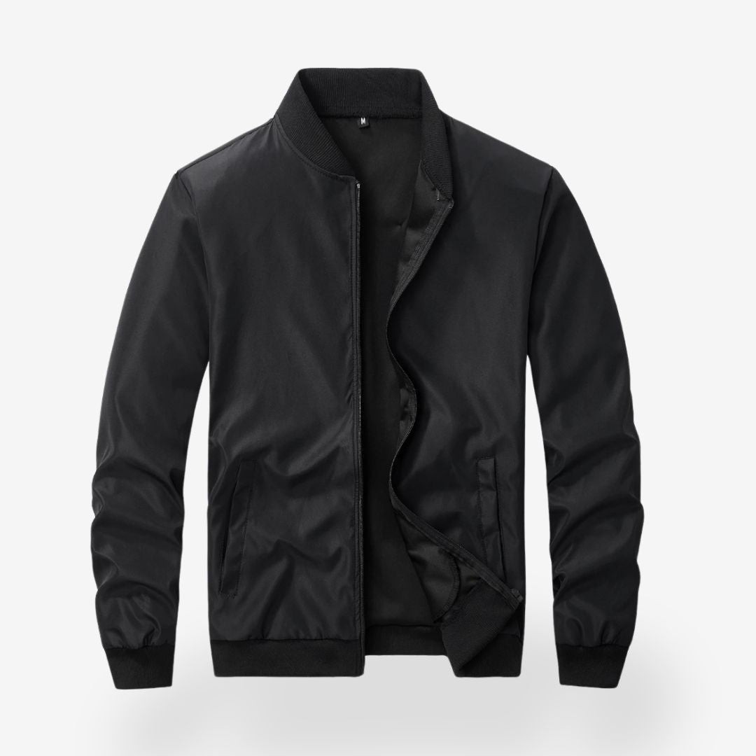 Baseballjacke mit geripptem Kragen für Herren 0