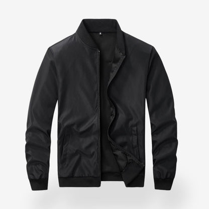Baseballjacke mit geripptem Kragen für Herren 0