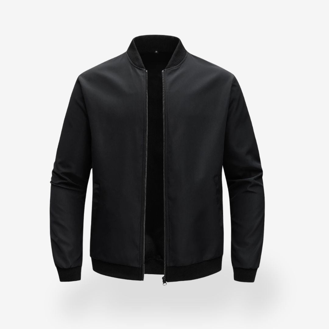 Baseballjacke mit geripptem Kragen für Herren 1