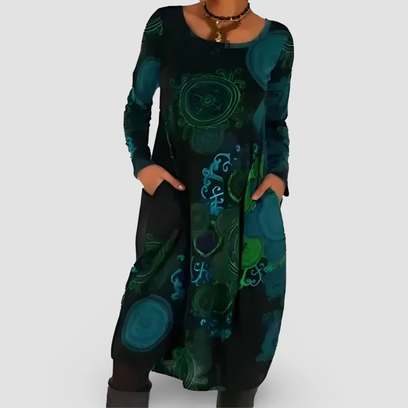 Elegantes Boho Winterkleid von Beate