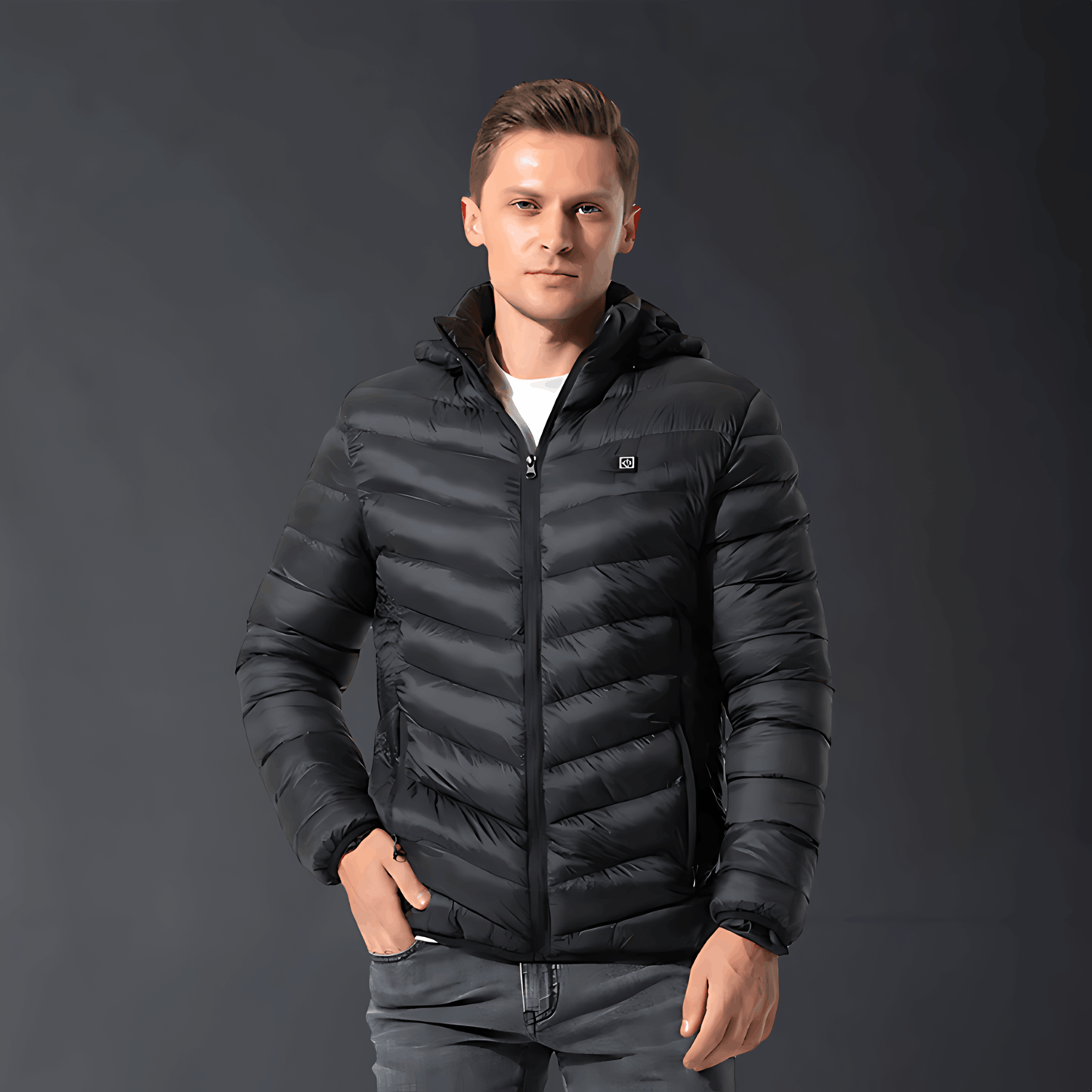 Herren Winterjacke Beheizt Daunen Pufferjacke Warm - BerlinGlamour