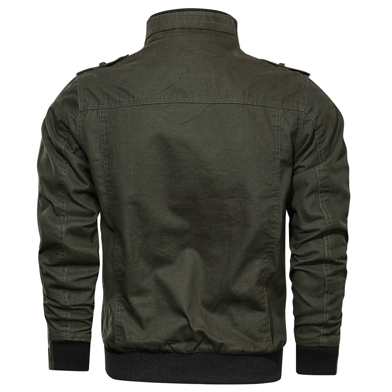 Stilvolle Herrenjacke Stehkragen Klassisch
