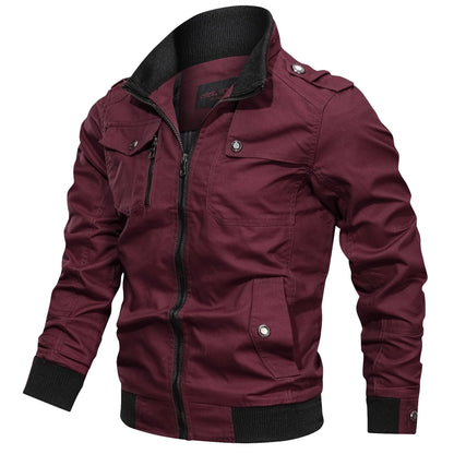 Stilvolle Herrenjacke Stehkragen Klassisch