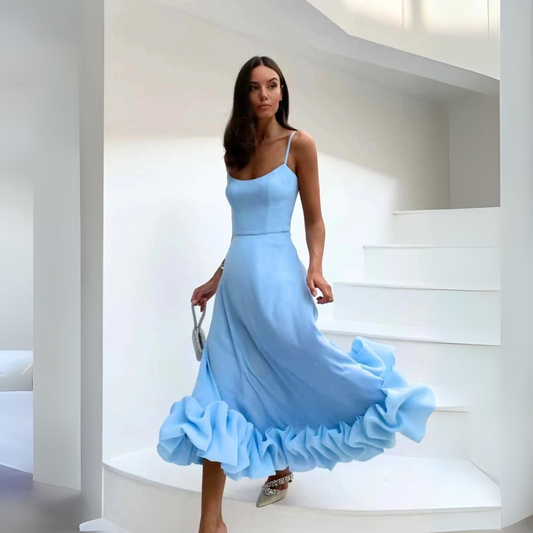 Elegantes Damen-Midi-Kleid mit Raffungen von Berit
