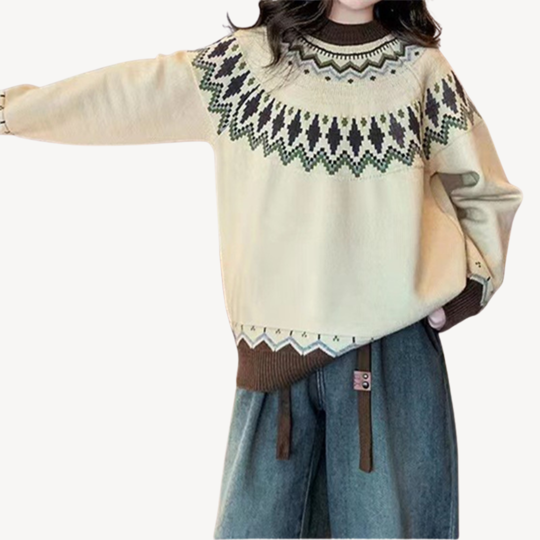 Bestickter Blumenpullover für Damen | Loravelle 11