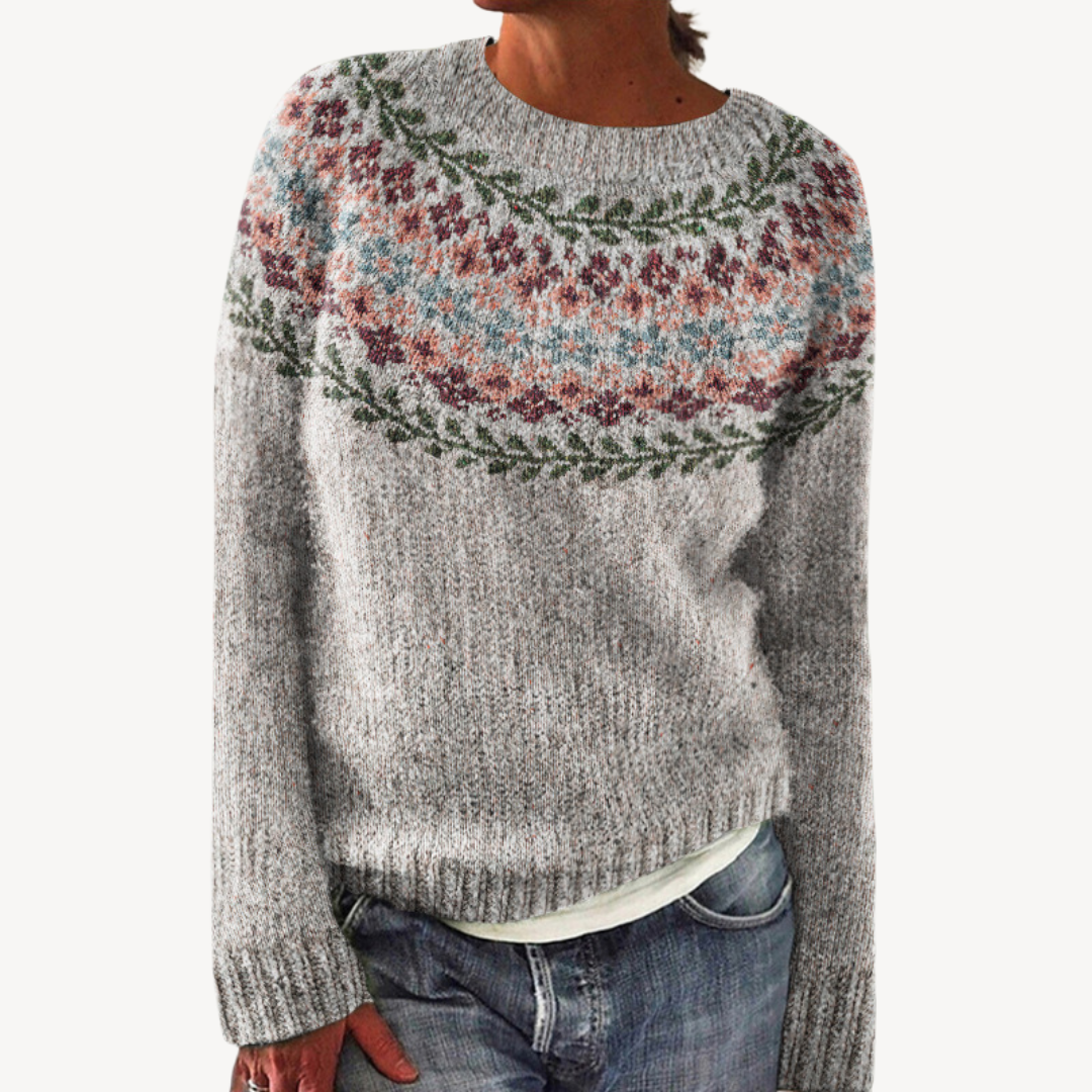 Bestickter Blumenpullover für Damen | Loravelle 9