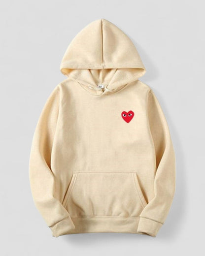 Bestickter Herz-Hoodie für Damen, lässiger Streetwear-Pullover 10