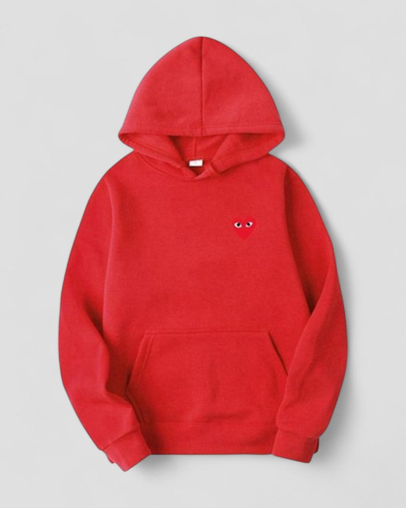 Bestickter Herz-Hoodie für Damen, lässiger Streetwear-Pullover 7