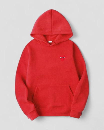 Bestickter Herz-Hoodie für Damen, lässiger Streetwear-Pullover 7