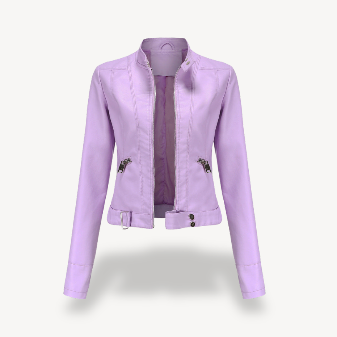Bikerjacke aus Kunstleder für Damen 2