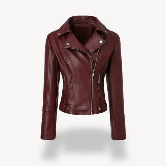 Bikerjacke aus Kunstleder für Damen | Loravelle 0