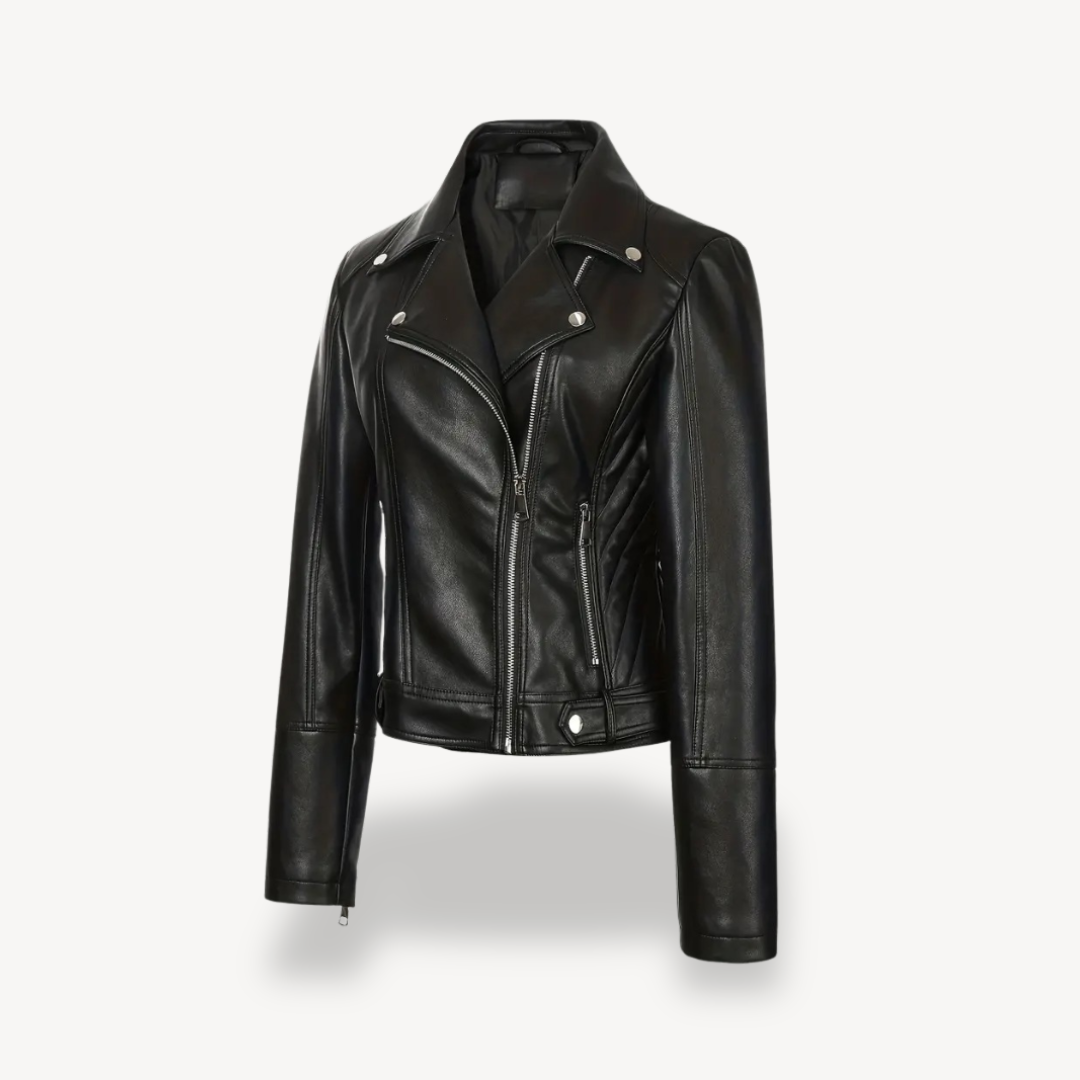 Bikerjacke aus Kunstleder für Damen | Loravelle 2