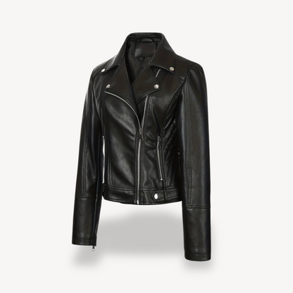 Bikerjacke aus Kunstleder für Damen | Loravelle 2