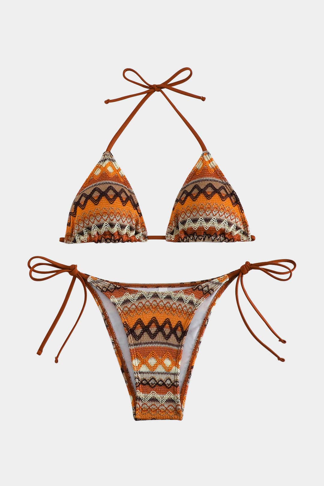 Bikini-Set Ethno-Muster Badeanzug mit Verstellbändern - BerlinGlamour