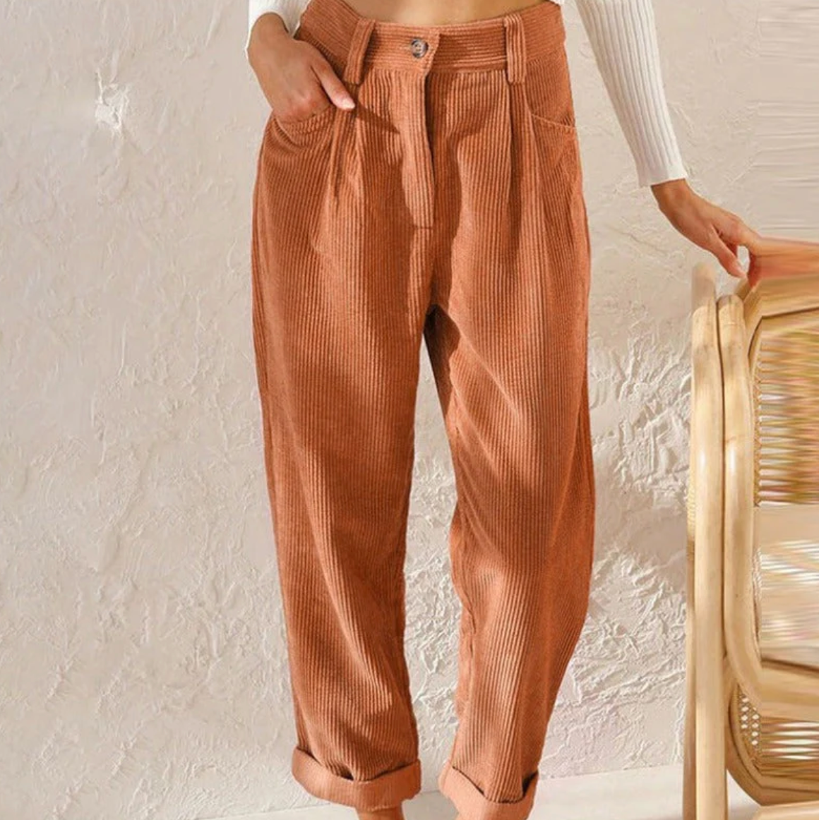 Schicke Kordhose Damen Elegant