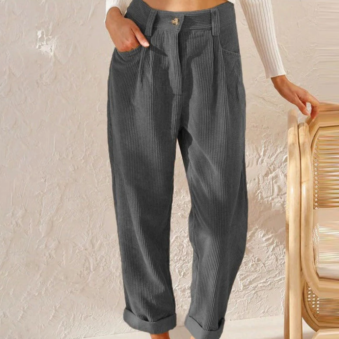 Schicke Kordhose Damen Elegant
