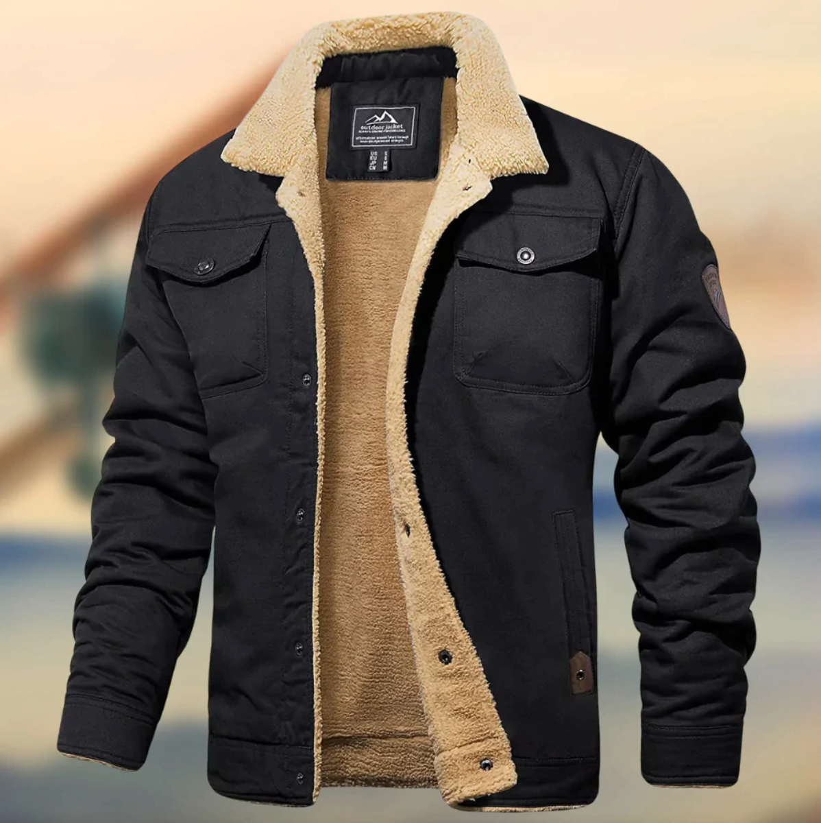 Elegante Damenjacke Warm Modern Schwarz