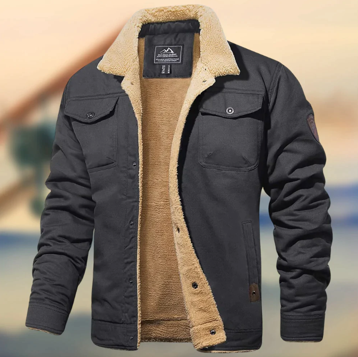 Elegante Damenjacke Warm Modern Schwarz
