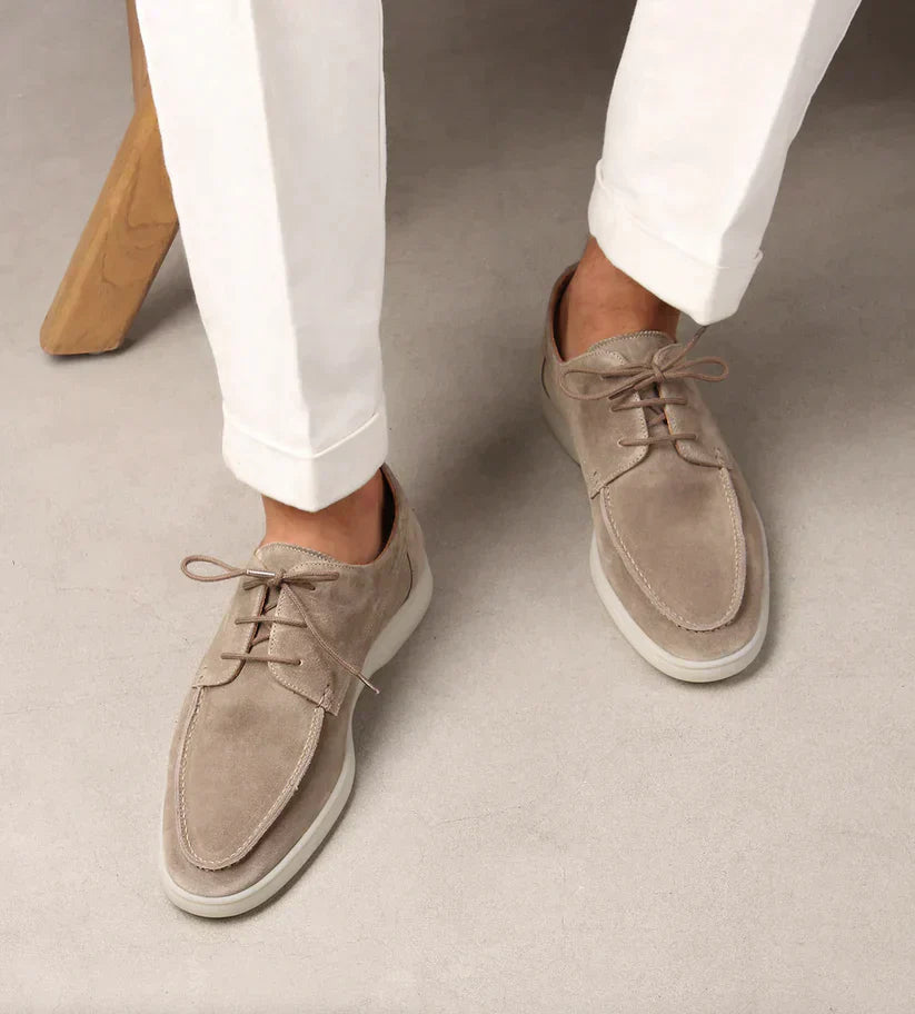 Elegante Herren Leder Loafer Schnürsenkel Luxus