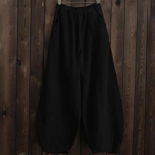 Bequeme Damen-Hose aus Leinen Baumwolle
