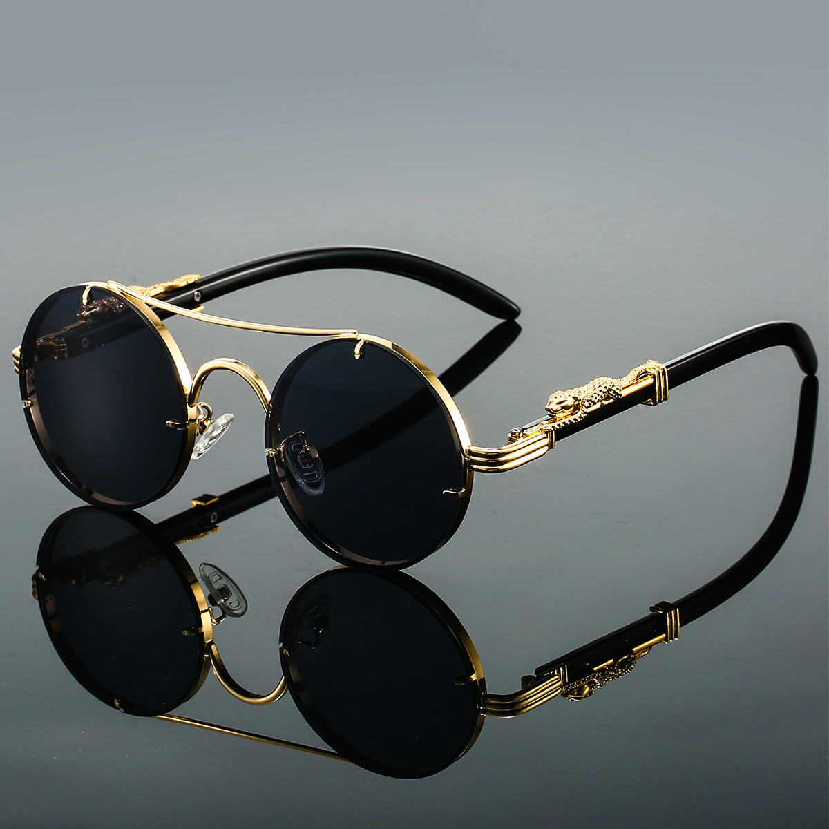 Retro Sonnenbrille Oval Metall Berlin Style