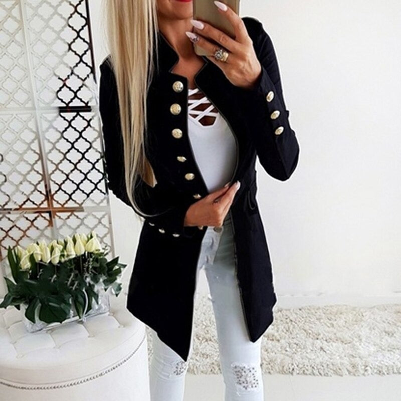 Zweireihiger Wintermantel Modern Glamour
