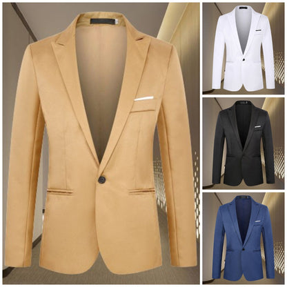 Herren Blazer Einreihig Slim Fit Anzugjackett - BerlinGlamour
