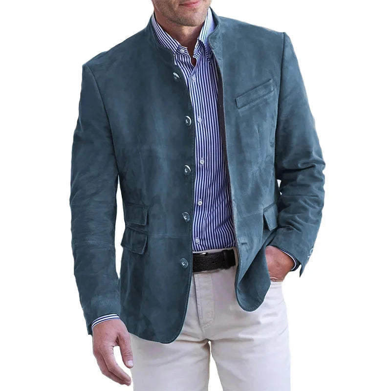 Blazer Jacke - Einreihig - Herbst - Retro Jacke - Herrenjacken-Blau-M-Chaps Herrenmode