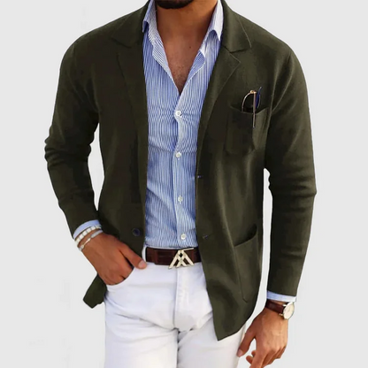 Blazerjacke – Modern geschnittene Polyestermischung und schlanke Form 0
